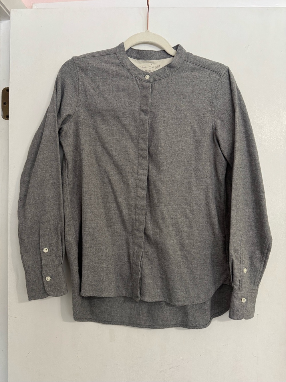 NWT Muji Flannel Stand Collar Blouse